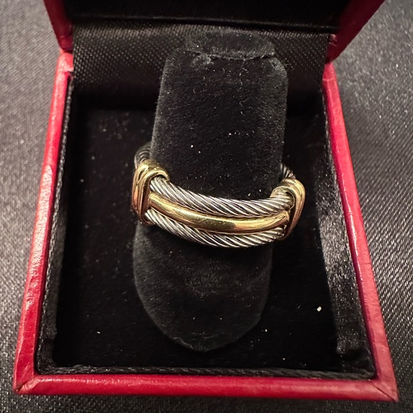 David Yurman Jewelry - David Yurman Silver and Gold Cable Ring